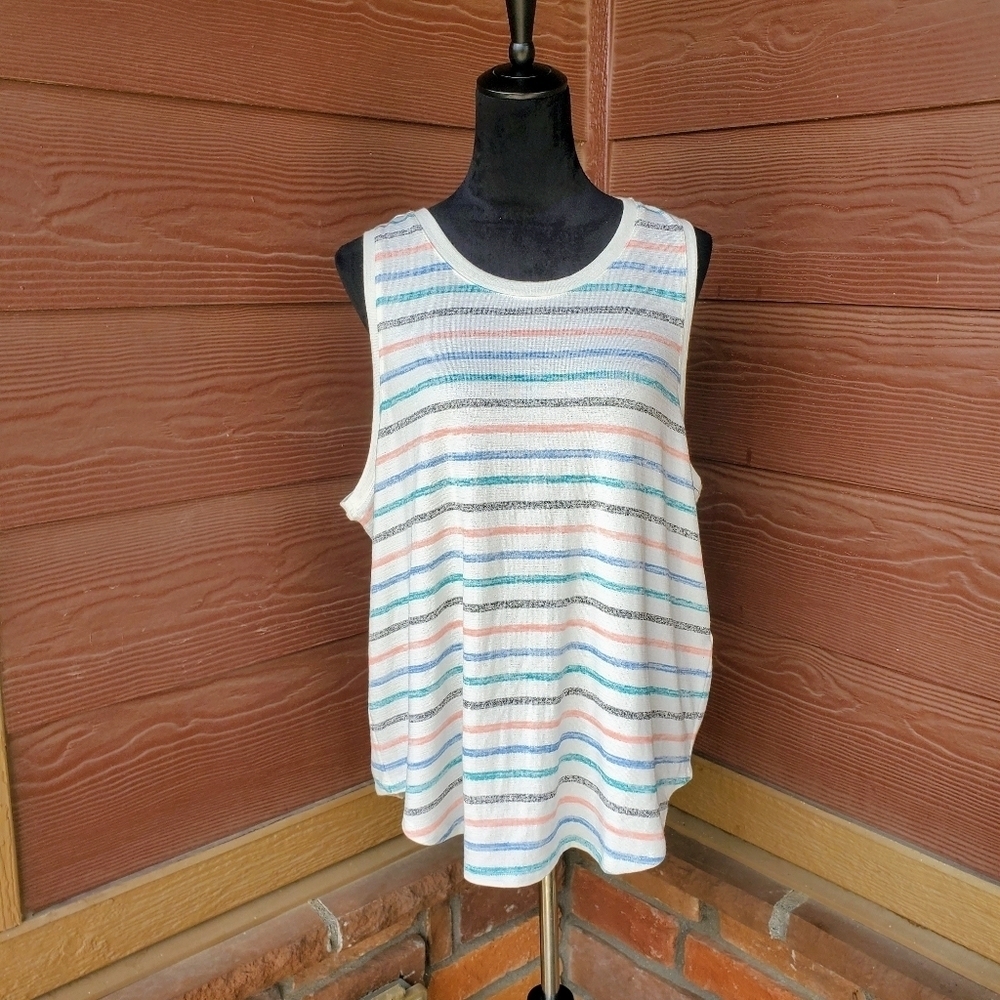NWT Stitch Fix Market & Spruce Women's Striped Knit Tank Top Plus Size XXL